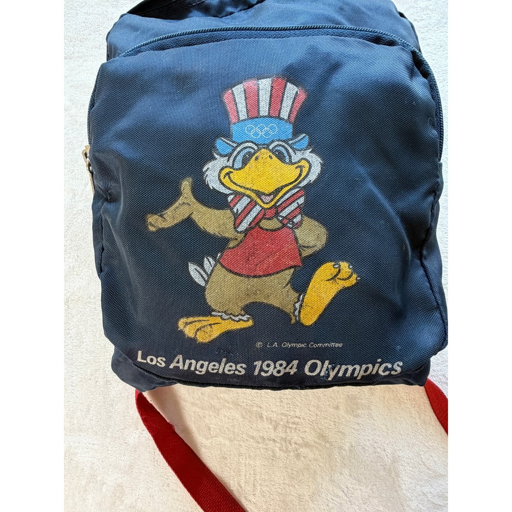 Sport Graphics Blue 1984 Los Angeles Olympics Sam the Eagle Backpack Unisex Good